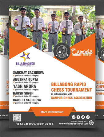 Billabong Rapid Chess Tournament in collaboration with Kanpur Chess Association